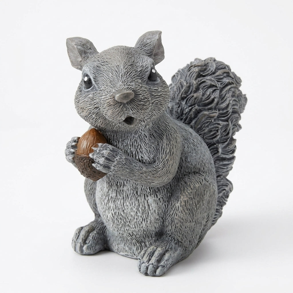 Handmade Concrete Squirrel Statue | Freddie